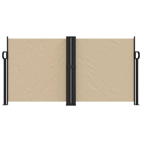 bézs behúzható oldalsó napellenző 120 x 600 cm