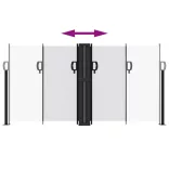 fehér behúzható oldalsó napellenző 120 x 600 cm