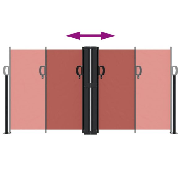 terrakotta behúzható oldalsó napellenző 120 x 600 cm