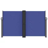 kék behúzható oldalsó napellenző 140 x 600 cm