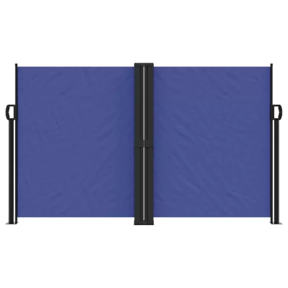 kék behúzható oldalsó napellenző 140 x 600 cm