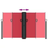 piros behúzható oldalsó napellenző 140 x 600 cm