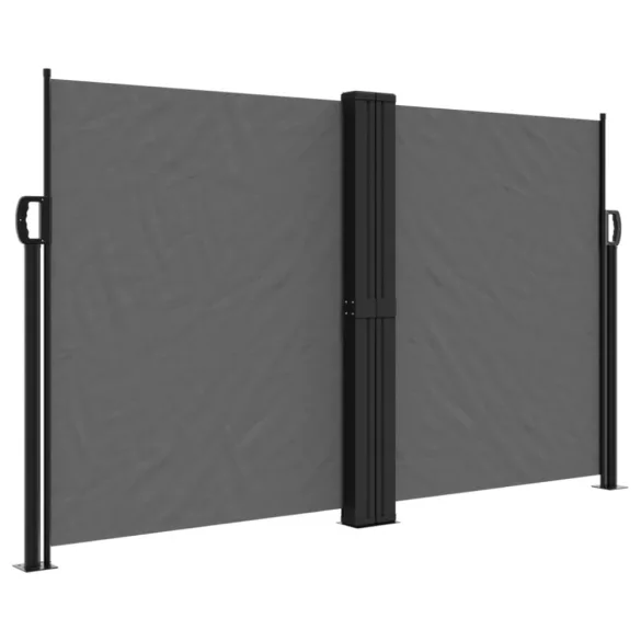 antracitszürke behúzható oldalsó napellenző 140 x 600 cm