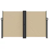 bézs behúzható oldalsó napellenző 140 x 600 cm