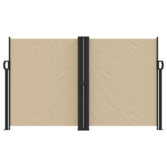 bézs behúzható oldalsó napellenző 140 x 600 cm
