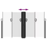 fehér behúzható oldalsó napellenző 140 x 600 cm