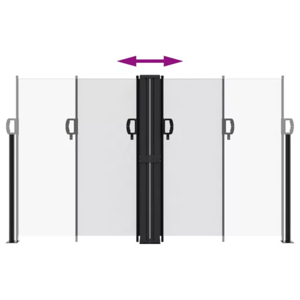 fehér behúzható oldalsó napellenző 140 x 600 cm