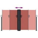 terrakotta behúzható oldalsó napellenző 140 x 600 cm