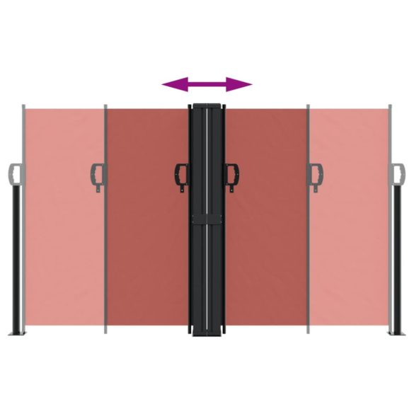 terrakotta behúzható oldalsó napellenző 140 x 600 cm