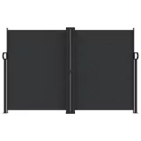 fekete behúzható oldalsó napellenző 160 x 600 cm