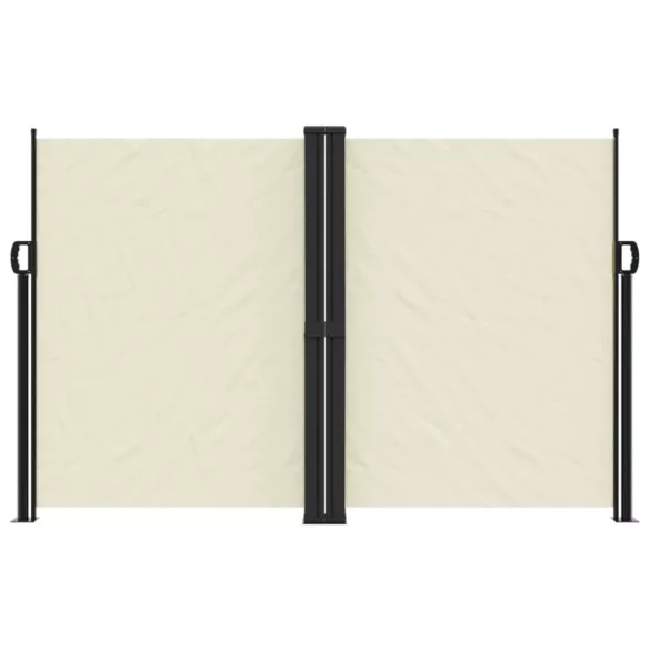krémszínű behúzható oldalsó napellenző 160 x 600 cm