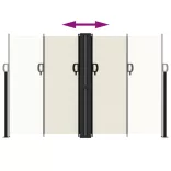 krémszínű behúzható oldalsó napellenző 160 x 600 cm