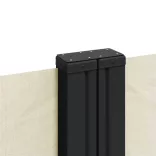 krémszínű behúzható oldalsó napellenző 160 x 600 cm