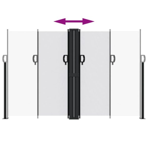 fehér behúzható oldalsó napellenző 160 x 600 cm