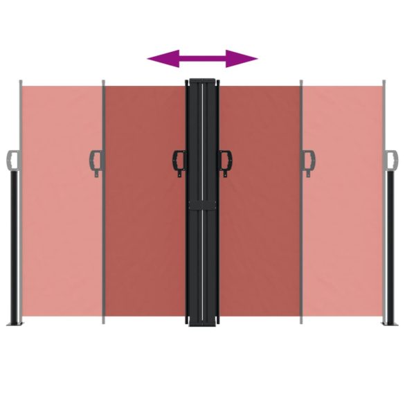 terrakotta behúzható oldalsó napellenző 160 x 600 cm