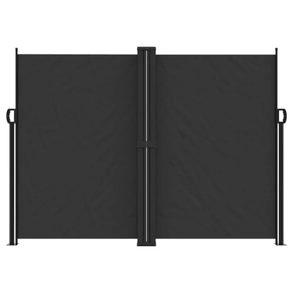 fekete behúzható oldalsó napellenző 180 x 600 cm