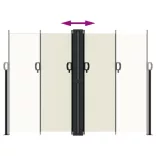 krémszínű behúzható oldalsó napellenző 180 x 600 cm