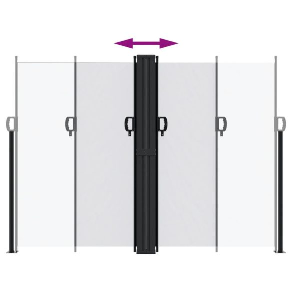 fehér behúzható oldalsó napellenző 180 x 600 cm