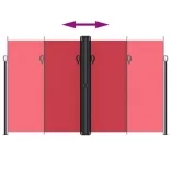 piros behúzható oldalsó napellenző 200 x 600 cm