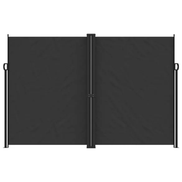 fekete behúzható oldalsó napellenző 220 x 600 cm