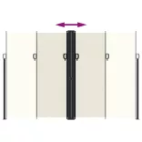 krémszínű behúzható oldalsó napellenző 220 x 600 cm