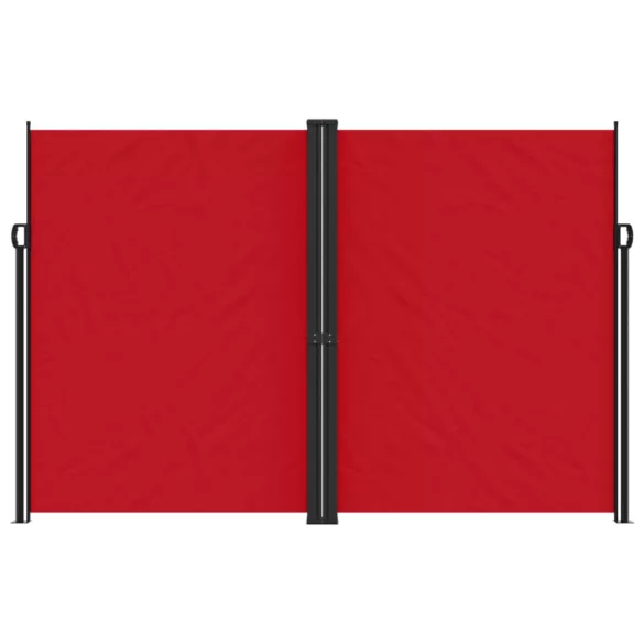 piros behúzható oldalsó napellenző 220 x 600 cm
