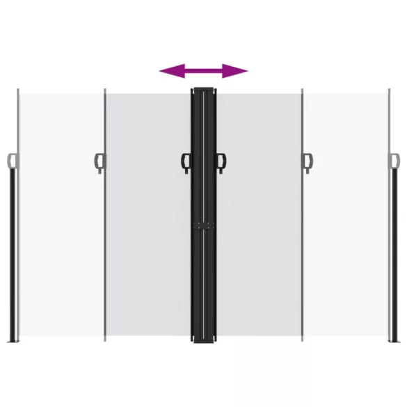 fehér behúzható oldalsó napellenző 220 x 600 cm