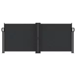 fekete behúzható oldalsó napellenző 100 x 1000 cm