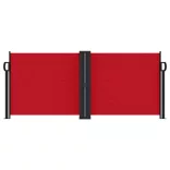 piros behúzható oldalsó napellenző 100 x 1000 cm