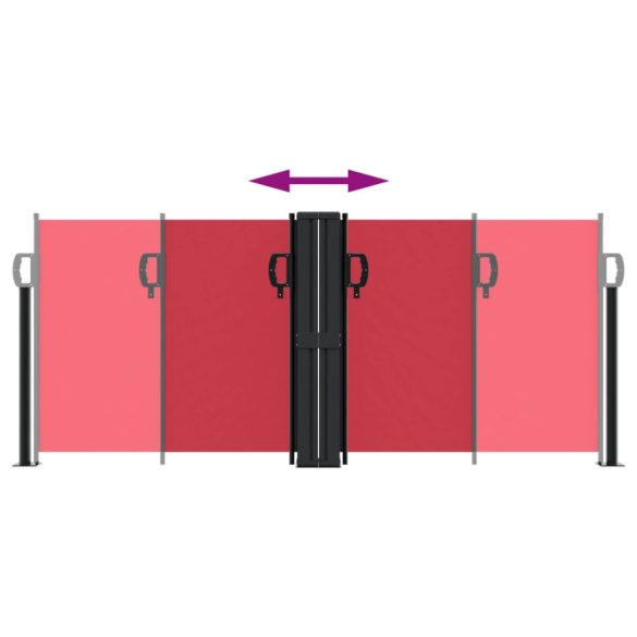 piros behúzható oldalsó napellenző 100 x 1000 cm