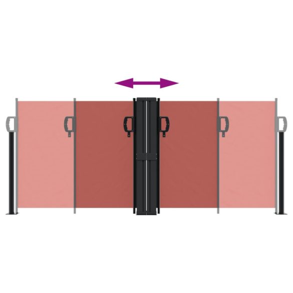 terrakotta behúzható oldalsó napellenző 100 x 1000 cm
