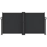 fekete behúzható oldalsó napellenző 120 x 1000 cm