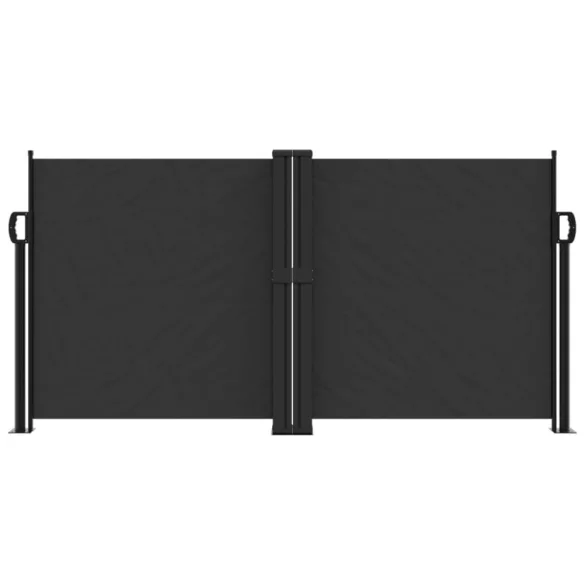 fekete behúzható oldalsó napellenző 120 x 1000 cm