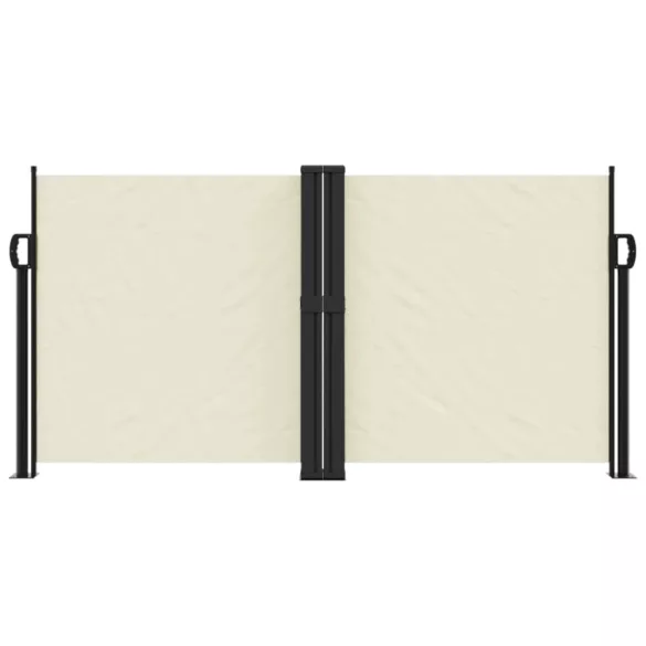 krémszínű behúzható oldalsó napellenző 120 x 1000 cm