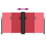 piros behúzható oldalsó napellenző 120 x 1000 cm