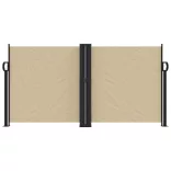 bézs behúzható oldalsó napellenző 120 x 1000 cm