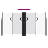 fehér behúzható oldalsó napellenző 120 x 1000 cm