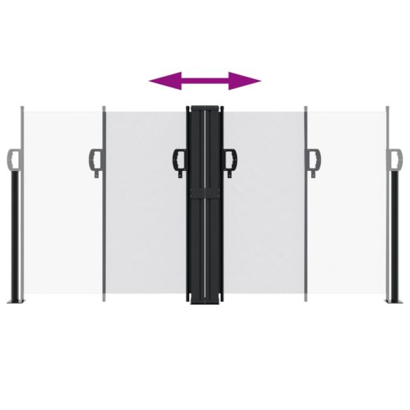 fehér behúzható oldalsó napellenző 120 x 1000 cm