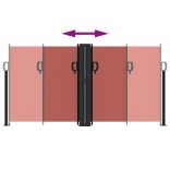 terrakotta behúzható oldalsó napellenző 120 x 1000 cm