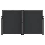 fekete behúzható oldalsó napellenző 140 x 1000 cm