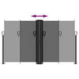 fekete behúzható oldalsó napellenző 140 x 1000 cm