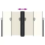 krémszínű behúzható oldalsó napellenző 140 x 1000 cm