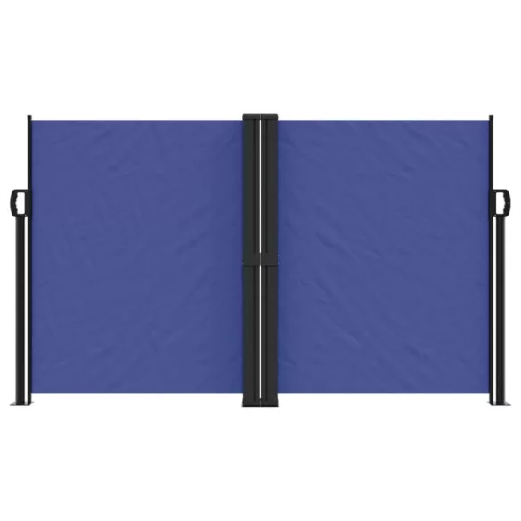 kék behúzható oldalsó napellenző 140 x 1000 cm