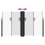 fehér behúzható oldalsó napellenző 140 x 1000 cm