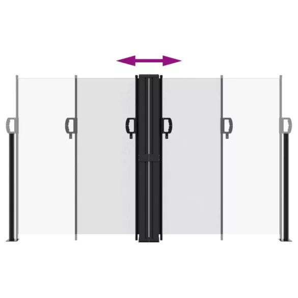 fehér behúzható oldalsó napellenző 140 x 1000 cm