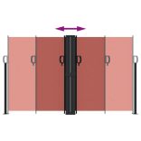 terrakotta behúzható oldalsó napellenző 140 x 1000 cm