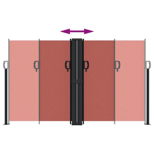 terrakotta behúzható oldalsó napellenző 140 x 1000 cm