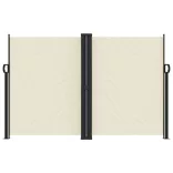 krémszínű behúzható oldalsó napellenző 160x1000cm