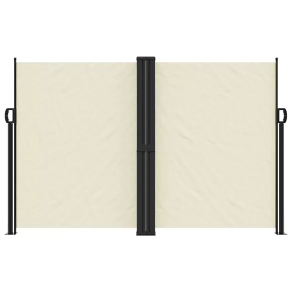 krémszínű behúzható oldalsó napellenző 160x1000cm