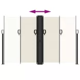 krémszínű behúzható oldalsó napellenző 160x1000cm